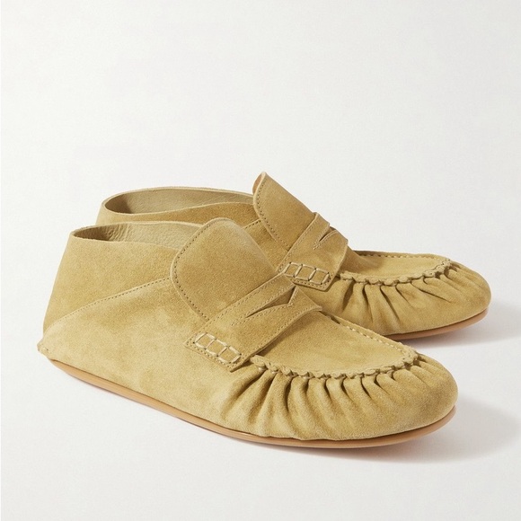 Tan Suede Loewe brand new Paula's Ibiza Collapsible-Heel Suede Loafers sz 41